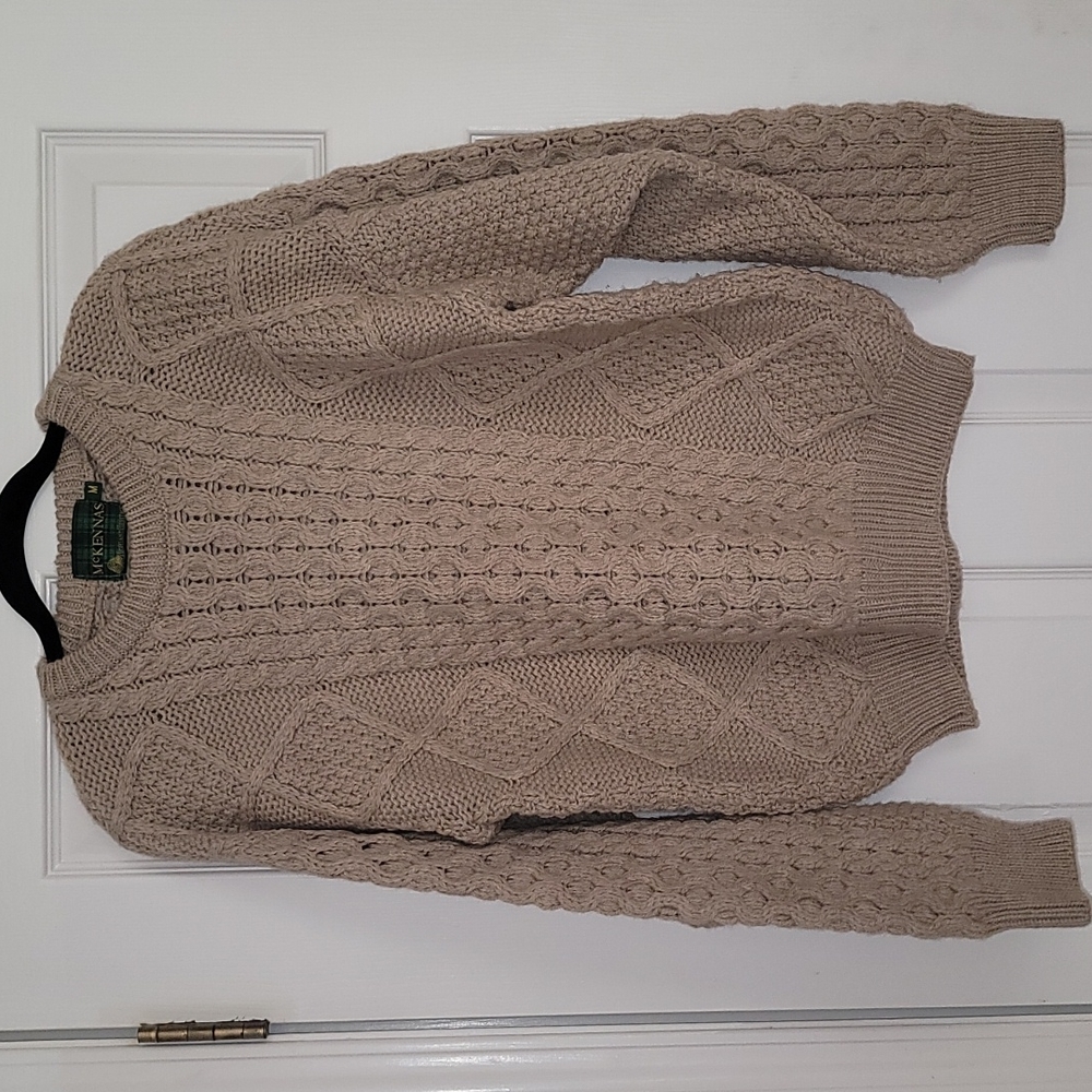 Vintage McKennas wool cable knit sweater
